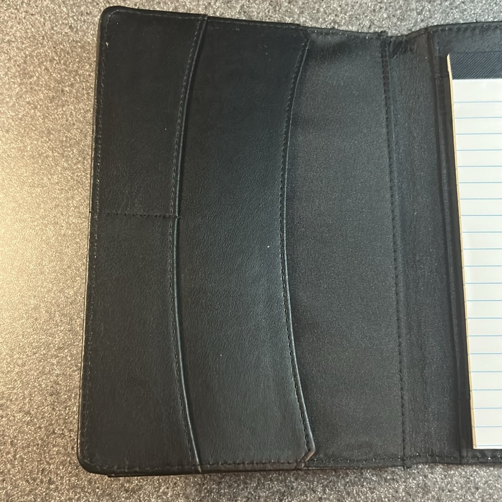 Black Leather Notepad Case - Picture 3 of 3